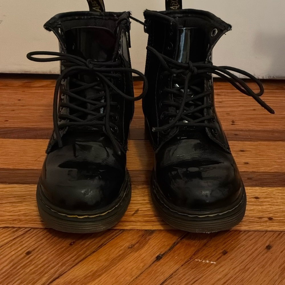 Dr. Martens Black Patent Leather Boots Sz 11 US